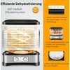 Nictemaw maisto džiovyklė su 8 nerūdijančio plieno padėklais, temperatūros reguliavimas 35–70 °C, 400 W, 5330-11-zz