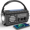 Nigecue nešiojamas saulės radijas su dinaminiu įkrovimu, 20000 mAh, AM/FM, LED žibintuvėlis, XSY350