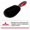 NIGRIN ratlankių valymo šepetys su minkštais šeriais ir silikonine rankena, 21011