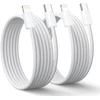 Ningkpow USB-C į Lightning laidas 2 m, 27 W PD, greitas įkrovimas, rinkinys 2 vnt, MFi sertifikatas