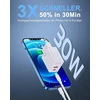 Nitasa USB-C sieninis įkroviklis 30 W su Power Delivery ir Quick Charge, 2 portai, baltas