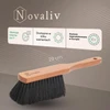 Novaliv rankinės šluotelės su arklio ašutais ir medine rankena, 2 vnt., 29 cm