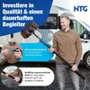 NTG teleskopinis plovimo šepetys 1,68–7 m su vandens jungtimi ir 3 viename galvute HWZ.50XXparent