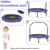 NUKied vaikų trampolinas, sulankstomas, Ø 91,5 cm, su putplasčio rankena ir apsaugine danga, mėlynas, YL-TJ-3601-GC
