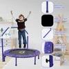 NUKied vaikų trampolinas, sulankstomas, Ø 91,5 cm, su putplasčio rankena ir apsaugine danga, mėlynas, YL-TJ-3601-GC
