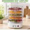 Nutrichef maisto džiovyklė 250 W, 5 keičiamos padėklos, temperatūra iki 82 °C PKFD06