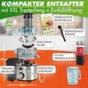 Nutrilovers sulčiaspaudė su plieniniu XXL sieteliu, išoriniu nuosėdų indu, 800 W, QUICK-JUICER MAX
