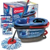 O-Cedar grindų valymo sistema EasyWring su mikrofibros mopais, dviejų skyrių kibiru ir 2 papildomais užpildais