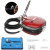 Oasser belaidis dvigubo veikimo aerografas su kompresoriumi, 0,3 mm, 2–15 PSI, HS-M901