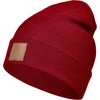 Occulto unisex žieminė megzta akrilo kepurė su odine etikete Beanie