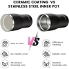 Olerd izoliuotas kelioninis termopuodelis 590 ml, nerūdijančiojo plieno, mug-600-juodas