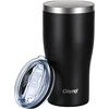 Olerd izoliuotas kelioninis termopuodelis 590 ml, nerūdijančiojo plieno, mug-600-juodas