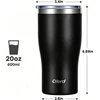 Olerd izoliuotas kelioninis termopuodelis 590 ml, nerūdijančiojo plieno, mug-600-juodas