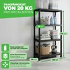 Ondis24 plastikinis sandėliavimo stelažų rinkinys, 2 vnt., 4 lentynos, 60 x 30 x 135 cm, 4250627032407