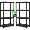 Ondis24 plastikinis sandėliavimo stelažų rinkinys, 2 vnt., 4 lentynos, 60 x 30 x 135 cm, 4250627032407