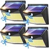 One Fire lauko LED saulės šviestuvas su judesio jutikliu, 2 W, IP65, 248 LED, rinkinys 4 vnt.