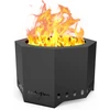 Onlyfire aštuonkampis lauko ugniakuras su nuimama pelenine F-FPR7036-BK1-EU