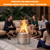 onlyfire mažo dūmingumo medieninis lauko ugniakuras 50 cm su krepšiu F-FPA5245-SS1-EU