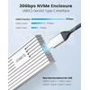 ORICO aliumininis M.2 NVMe SSD dėklas su USB-C 3.2 Gen 2x2, 20 Gb/s, M233