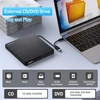 ORIGBELIE išorinis CD/DVD įrašymo įrenginys USB 3.0 ir USB-C, 24x/8x BT668