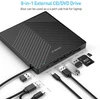 ORIGBELIE išorinis CD/DVD įrašymo įrenginys USB 3.0, USB-C, 8x DVD, BT669