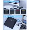 ORIGBELIE išorinis CD/DVD įrenginys su USB 3.0, Ethernet ir kortelių skaitytuvu TP998-Case