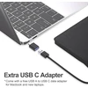 ORIGBELIE išorinis CD/DVD įrenginys su USB 3.0, USB-C adapteriu ir įrašymo funkcija BT524