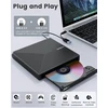 ORIGBELIE išorinis CD/DVD ±RW įrenginys su USB 3.0 ir USB-C jungtimis TP620-Juodas