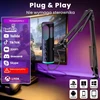 Ortizan C1 USB kondensatorinis žaidimų mikrofonas su RGB apšvietimu ir laikikliu