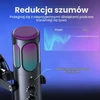 Ortizan C1 USB kondensatorinis žaidimų mikrofonas su RGB apšvietimu ir laikikliu