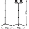 OSRAM LED darbinis prožektorius ant stovo su dviem galvutėmis, 2 × 50 W, 9000 lm, 4000 K, 4099854659638