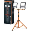 OSRAM LED darbinis prožektorius ant stovo su dviem galvutėmis, 2 × 50 W, 9000 lm, 4000 K, 4099854659638