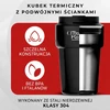 Otto Koning Terminis kelioninis puodelis 350 ml, sandarus, juodas