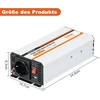 OUBOTEK grynosios sinusoidės įtampos keitiklis 12 V į 230 V, 500 W, TP500W