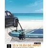 OutdoorMaster elektrinė belaidė SUP pompa, 57,7 Wh, 20 PSI, USB-C, su akumuliatoriumi, 8 antgaliai