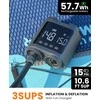 OutdoorMaster elektrinė belaidė SUP pompa, 57,7 Wh, 20 PSI, USB-C, su akumuliatoriumi, 8 antgaliai