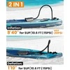 OutdoorMaster elektrinė belaidė SUP pompa, 57,7 Wh, 20 PSI, USB-C, su akumuliatoriumi, 8 antgaliai
