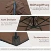 Outsunny sodo skėtis su rankiniu mechanizmu, apvalus, Ø3 m, poliesteris, kavos spalvos, 84D-037CF