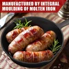 Overmont trijų dydžių apvalių ketaus keptuvių rinkinys, 1,8 l talpa, OM-Skillet Set