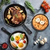 Overmont trijų dydžių apvalių ketaus keptuvių rinkinys, 1,8 l talpa, OM-Skillet Set