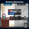 Padwa Lifestyle ausinių stovas su belaidžiu įkrovimu 15 W ir RGB apšvietimu HY-KR018-BK