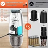 PAISHENKEJI elektrinių druskos ir pipirų malūnėlių rinkinys su USB įkrovimu, 80 ml