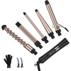 PARWIN PRO BEAUTY 5 viename plaukų garbanojimo žnyplės su 5 antgaliais, 140–230 °C, HT0295-5P