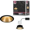 Paulmann įleidžiamas LED šviestuvas Cole, apvalus, 6,5 W, 2700 K, juodas, matinis auksas, 93403