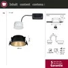 Paulmann įleidžiamas LED šviestuvas Cole, apvalus, 6,5 W, 2700 K, juodas, matinis auksas, 93403