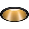 Paulmann įleidžiamas LED šviestuvas Cole, apvalus, 6,5 W, 2700 K, juodas, matinis auksas, 93403