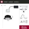 Paulmann LED įleidžiamas šviestuvas Cole 6,5 W, apvalus, šiltai baltas, reguliuojamas, juodas/sidabrinis 93407