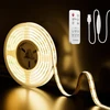 PAUTIX 2 m USB COB LED juosta, 5 V, šiltai balta (3000 K), su RF pulteliu, DE-RM-USB-WW3205V-COB-2M