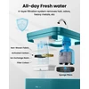 PawPoll kačių geriamojo vandens fontanas 2,2 l su LED apšvietimu ir aktyvintosios anglies filtru PW-D01