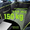 pecute automobilinis galinės sėdynės užvalkalas šunims su kietu pagrindu, 3 viename, WCDM01